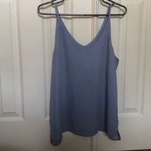 Spaghetti strap blue tank top